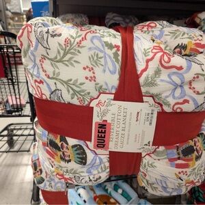 Queen Reversible Cotton Gauze Blanket